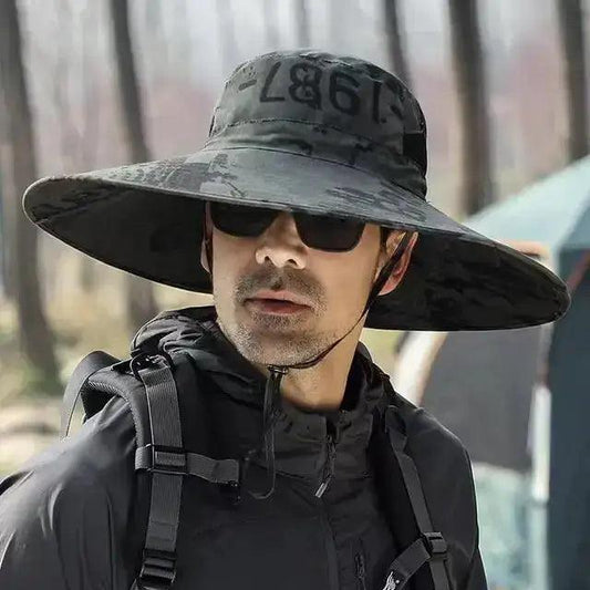 Men's Wide Brim Sun Protection Hat - MANDOTOS