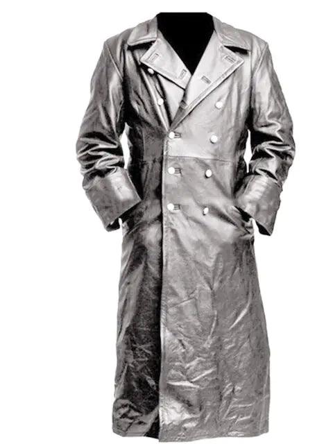 Midnight Leather Trench - MANDOTOS