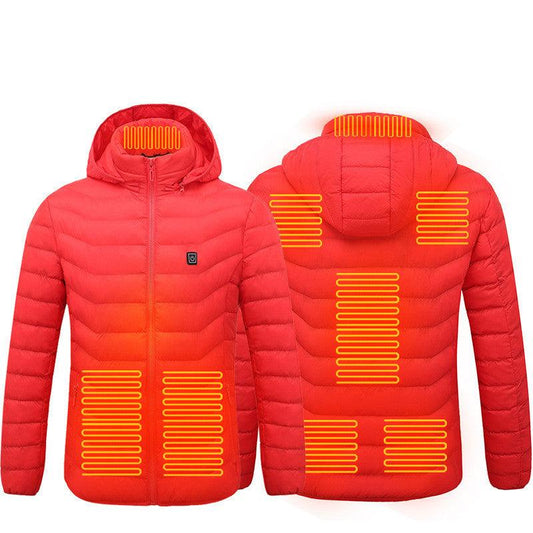 New Heated Jacket Coat USB Electric Jacket Cotton Coat Heater Thermal Clothing Heating Vest Men's Clothes Winter - MANDOTOS