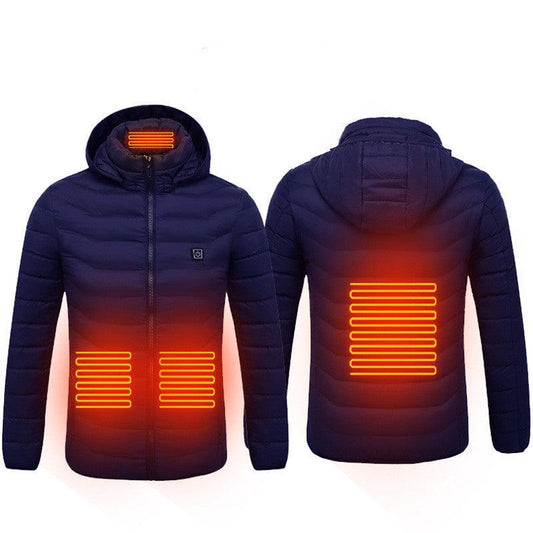 New Heated Jacket Coat USB Electric Jacket Cotton Coat Heater Thermal Clothing Heating Vest Men's Clothes Winter - MANDOTOS