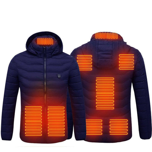 New Heated Jacket Coat USB Electric Jacket Cotton Coat Heater Thermal Clothing Heating Vest Men's Clothes Winter - MANDOTOS