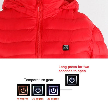 New Heated Jacket Coat USB Electric Jacket Cotton Coat Heater Thermal Clothing Heating Vest Men's Clothes Winter - MANDOTOS