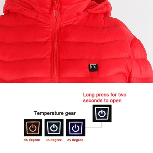 New Heated Jacket Coat USB Electric Jacket Cotton Coat Heater Thermal Clothing Heating Vest Men's Clothes Winter - MANDOTOS