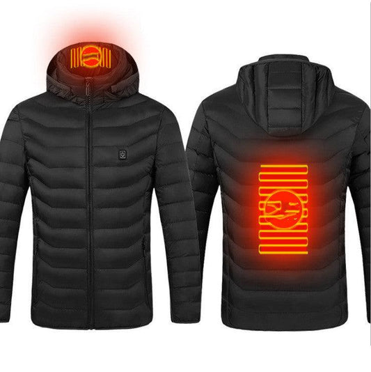 New Heated Jacket Coat USB Electric Jacket Cotton Coat Heater Thermal Clothing Heating Vest Men's Clothes Winter - MANDOTOS