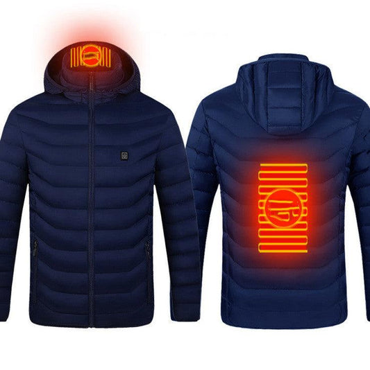 New Heated Jacket Coat USB Electric Jacket Cotton Coat Heater Thermal Clothing Heating Vest Men's Clothes Winter - MANDOTOS