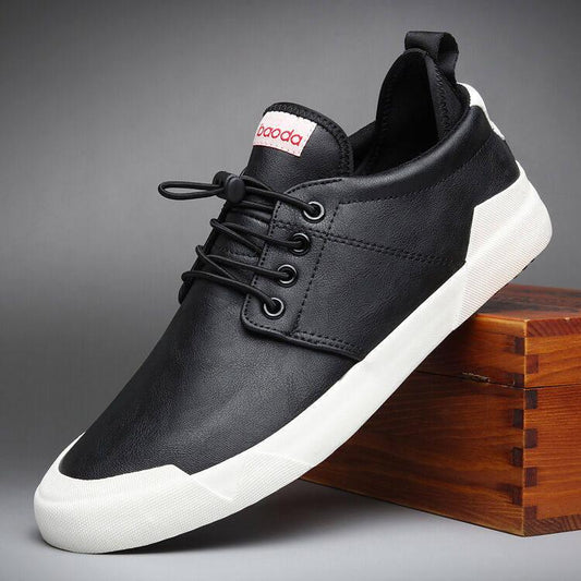 New Style Men's Leather Casual Shoes Flat Shoes - MANDOTOS