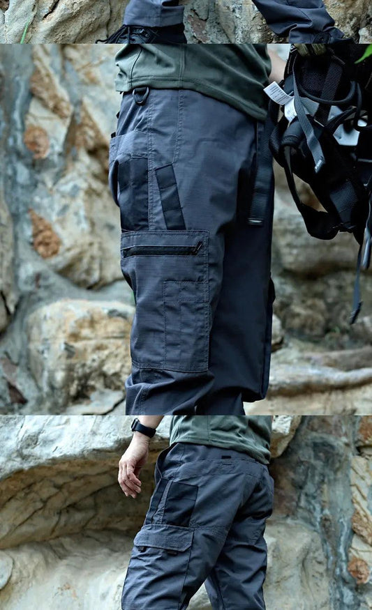 New Tactical Work Pants Men Outdoor Cargo Trousers Multi-pocket Waterproof Pant Autumn Spring Outdoor Workwear Hiking Trousers - MANDOTOS