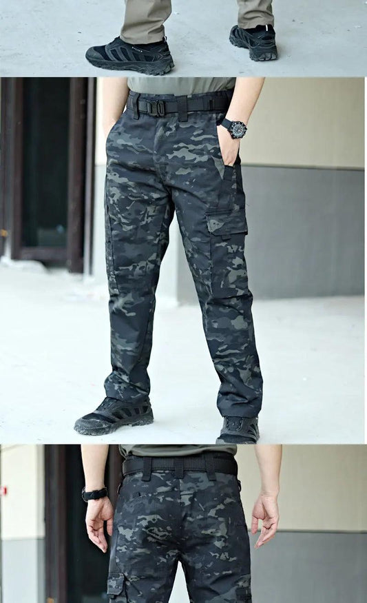 New Tactical Work Pants Men Outdoor Cargo Trousers Multi-pocket Waterproof Pant Autumn Spring Outdoor Workwear Hiking Trousers - MANDOTOS
