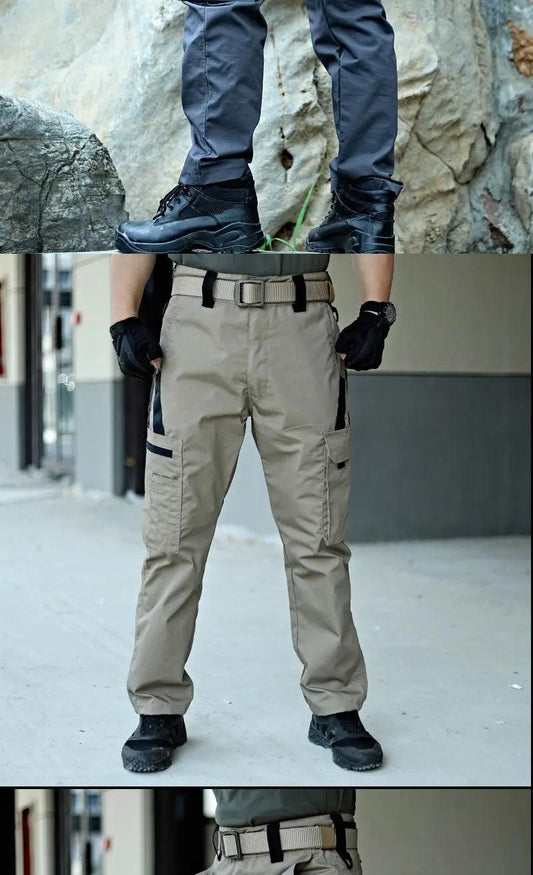 New Tactical Work Pants Men Outdoor Cargo Trousers Multi-pocket Waterproof Pant Autumn Spring Outdoor Workwear Hiking Trousers - MANDOTOS