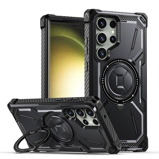 Phone Case Ring Magnetic Drop-resistant Protective Cover - MANDOTOS
