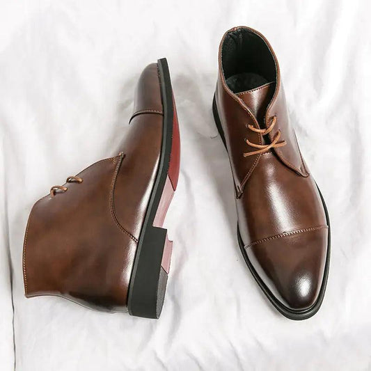 Red Bottom Leather Boots - MANDOTOS