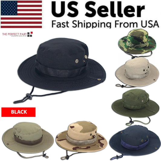 Safari Camo Sun Hat: Mesh Boonie for Outdoors - MANDOTOS