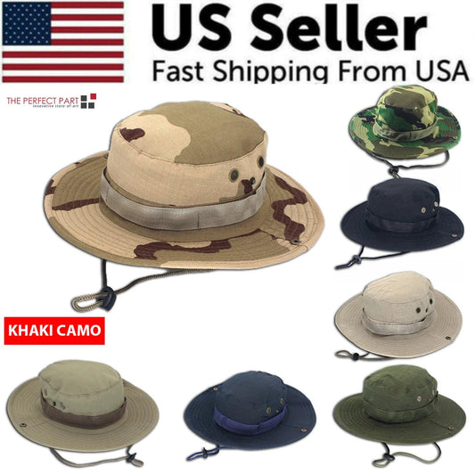 Safari Camo Sun Hat: Mesh Boonie for Outdoors - MANDOTOS