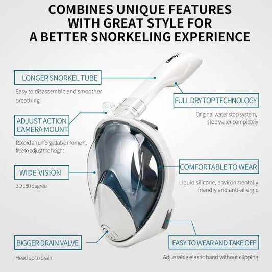 Seamless Snorkel Dive Mask - MANDOTOS