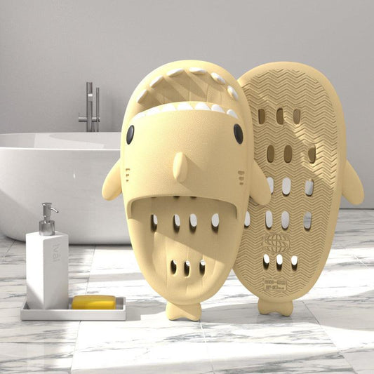 Shark Slippers With Drain Holes Shower Shoes For Women Quick Drying Eva Pool Shark Slides Beach Sandals With Drain Holes - MANDOTOS