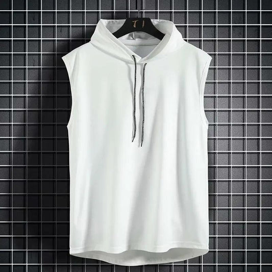 Solid Color 2023 Brand New Men's Tank Tops Vest Sleeveless Tees For Male Hooded Man Vests Tops Hip Hop Men Tank Top T shirt - MANDOTOS