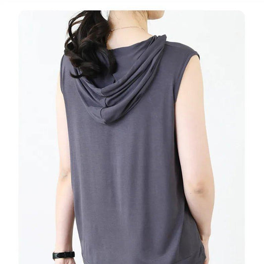 Solid Color 2023 Brand New Men's Tank Tops Vest Sleeveless Tees For Male Hooded Man Vests Tops Hip Hop Men Tank Top T shirt - MANDOTOS