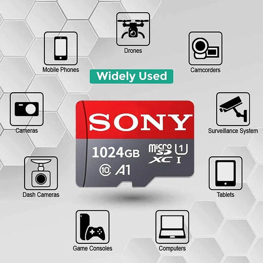 SONY Micro SD Memory Card Class 10 1TB 512GB 256GB 128GB 64GB 32GB Micro SD TF Flash Card 32 64 128 GB MicroSD for Phone Camera - MANDOTOS