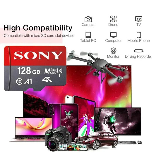 SONY Micro SD TF Card Mini 1TB Memory Card Class 128GB 256GB High Speed Cartao De Memoria Flash Memory TF Mecard C10 For Xiao Mi - MANDOTOS