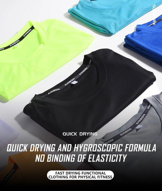 Summer Ice Silk Long Sleeve T-Shirt Men 2023 New Quick Dry Breathable Air Conditioning Outdoor Sun Protection Running Outer Wear - MANDOTOS