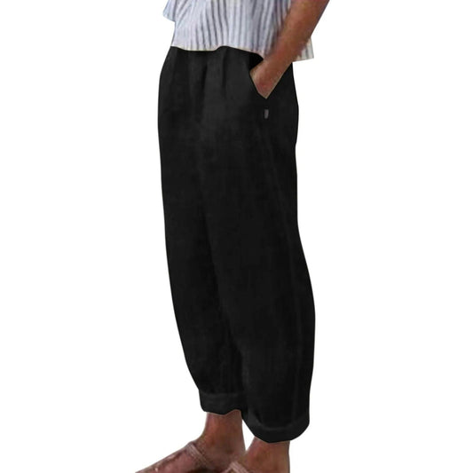 Teen Sweatpants Summer Women'S Solid Color High Waist Stitching Casual Pants Women Joggers Trousers Korean Fashion Trousers - MANDOTOS