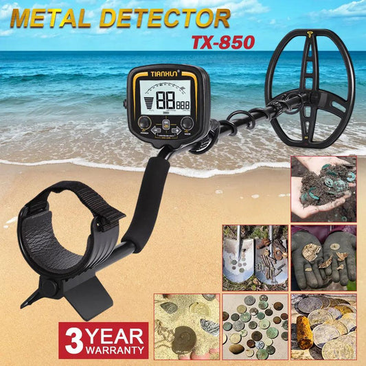 TX - 850 Metal Detector Underground Professional Depth 2.5m Scanner Search Finder Gold Detector Treasure Hunter Pinpointer 11inch - MANDOTOS