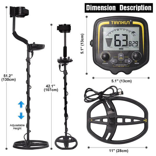 TX-850 Metal Detector Underground Professional Depth 2.5m Scanner Search Finder Gold Detector Treasure Hunter Pinpointer 11inch - MANDOTOS