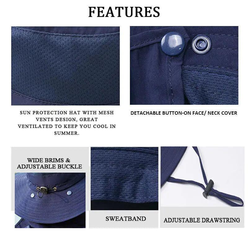 UV Defense Wide Brim Hat for Outdoor Adventures - MANDOTOS