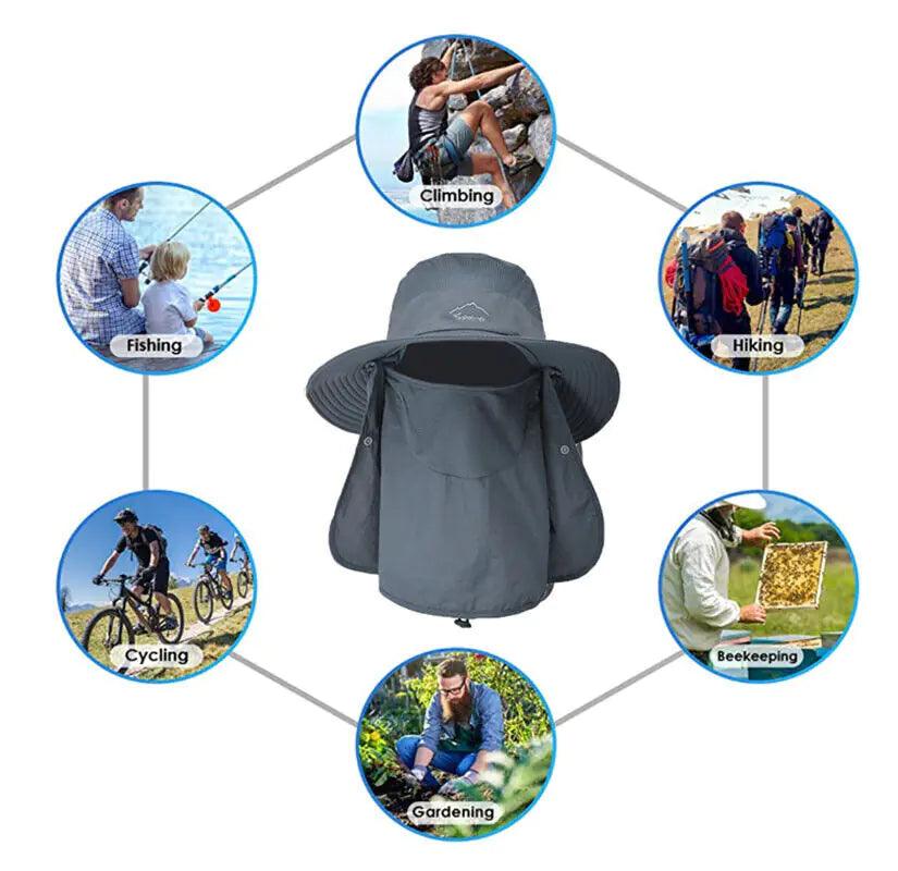 UV Defense Wide Brim Hat for Outdoor Adventures - MANDOTOS