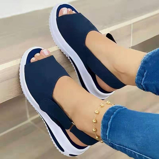 Velcro Casual Summer Women Sandals Fish Mouth Sandals - MANDOTOS