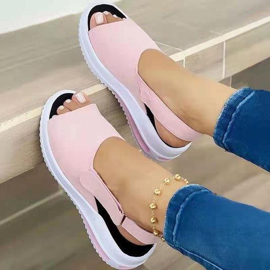 Velcro Casual Summer Women Sandals Fish Mouth Sandals - MANDOTOS