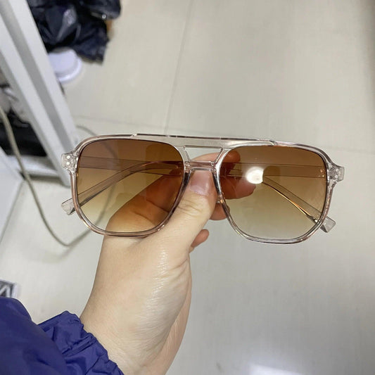 Vintage Men Women Big Sunglasses Men Square Shades Brand Designer Unisex Sun Glasses Black Lense Male Female Sunglasses UV400 - MANDOTOS