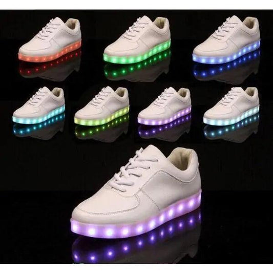White Light Up Shoes - MANDOTOS