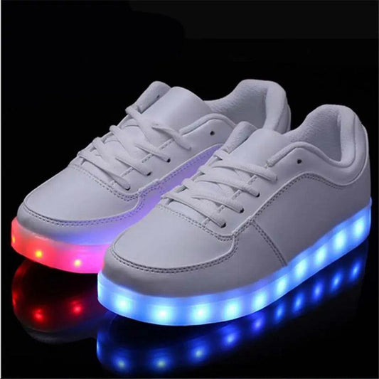 White Light Up Shoes - MANDOTOS