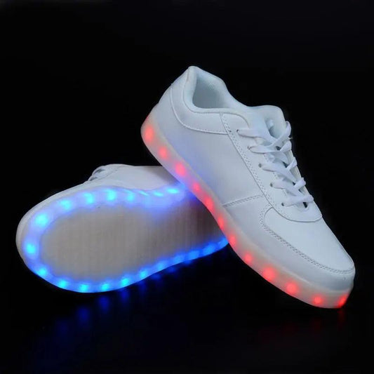 White Light Up Shoes - MANDOTOS