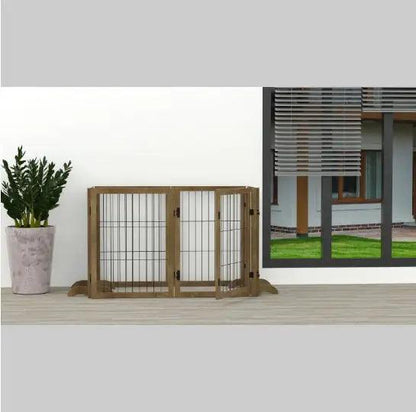 WideSpan 144" Pet Gate with Door - MANDOTOS