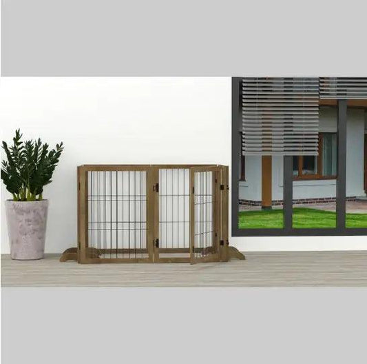 WideSpan 144" Pet Gate with Door - MANDOTOS