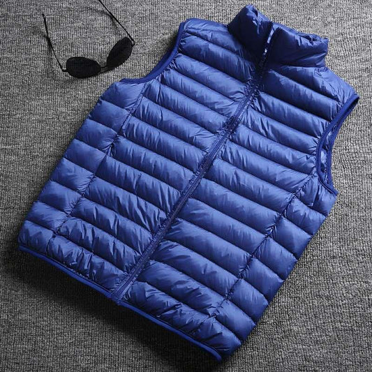 Winter white duck down ultralight sleeveless vest - MANDOTOS