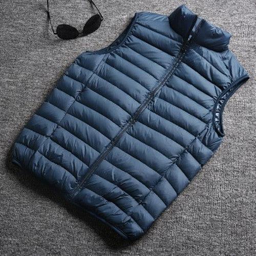 Winter white duck down ultralight sleeveless vest - MANDOTOS