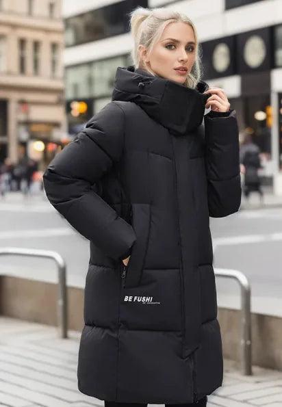 Women's Fashion Simple Thickened Cotton Padded Coat - MANDOTOS