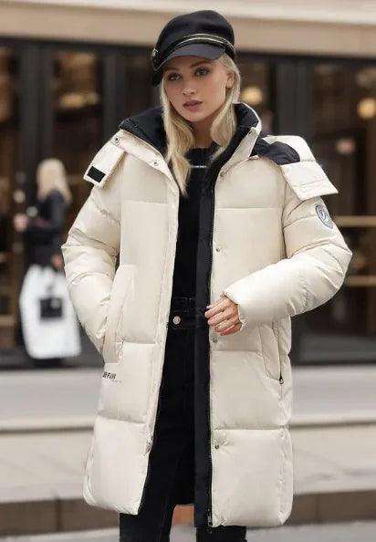 Women's Fashion Simple Thickened Cotton Padded Coat - MANDOTOS