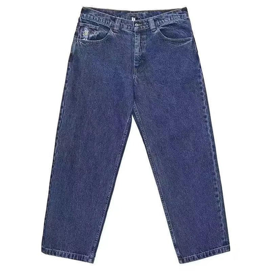 Y2K Big boy Jeans for Men Streetwear Baggy Jeans Embroidery Denim Leisure Simple Dime Pants Women Jeans Mujer Hot traf jean - MANDOTOS